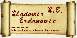 Mladomir Brdanović vizit kartica